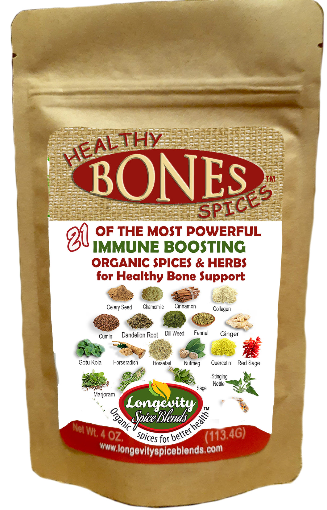 Bones -  Healthy Bones -21 of the most power immune boosting organic spices and herbs for healthy bone support