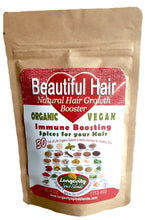 Load image into Gallery viewer, Hair - Beautiful Hair Spices …help for Natural Beautiful Hair, Healthy Hair, Natural Vitamins not only for Hair Growth, but Dandruff and Scalp issues. 30 Organic Spices for Beautiful Hair (4 oz. pouch - 45 tsp. servings)
