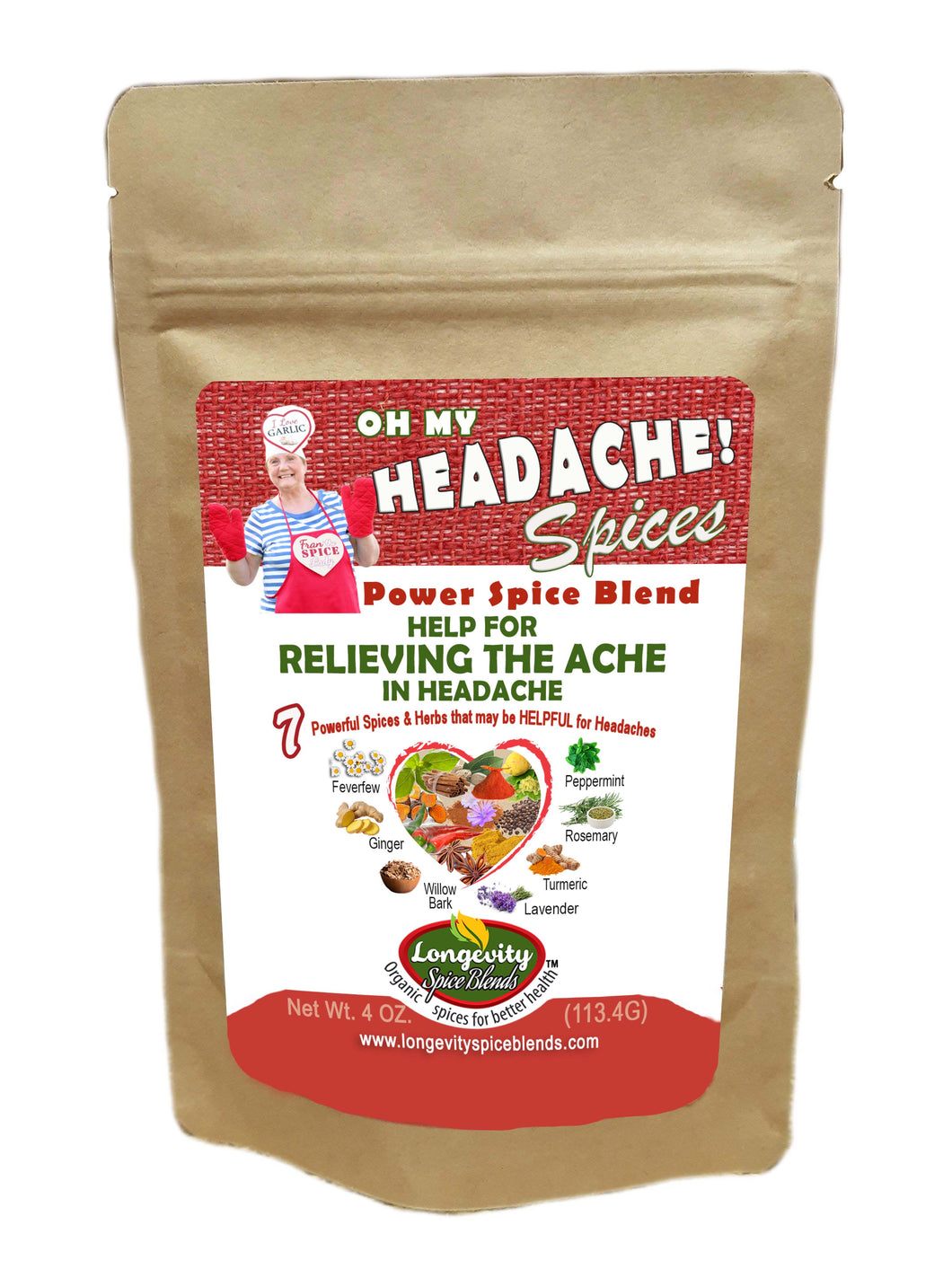 Headaches - Oh My Headache! Spices - Organic Spices & Herbs for Natural Headache Relief