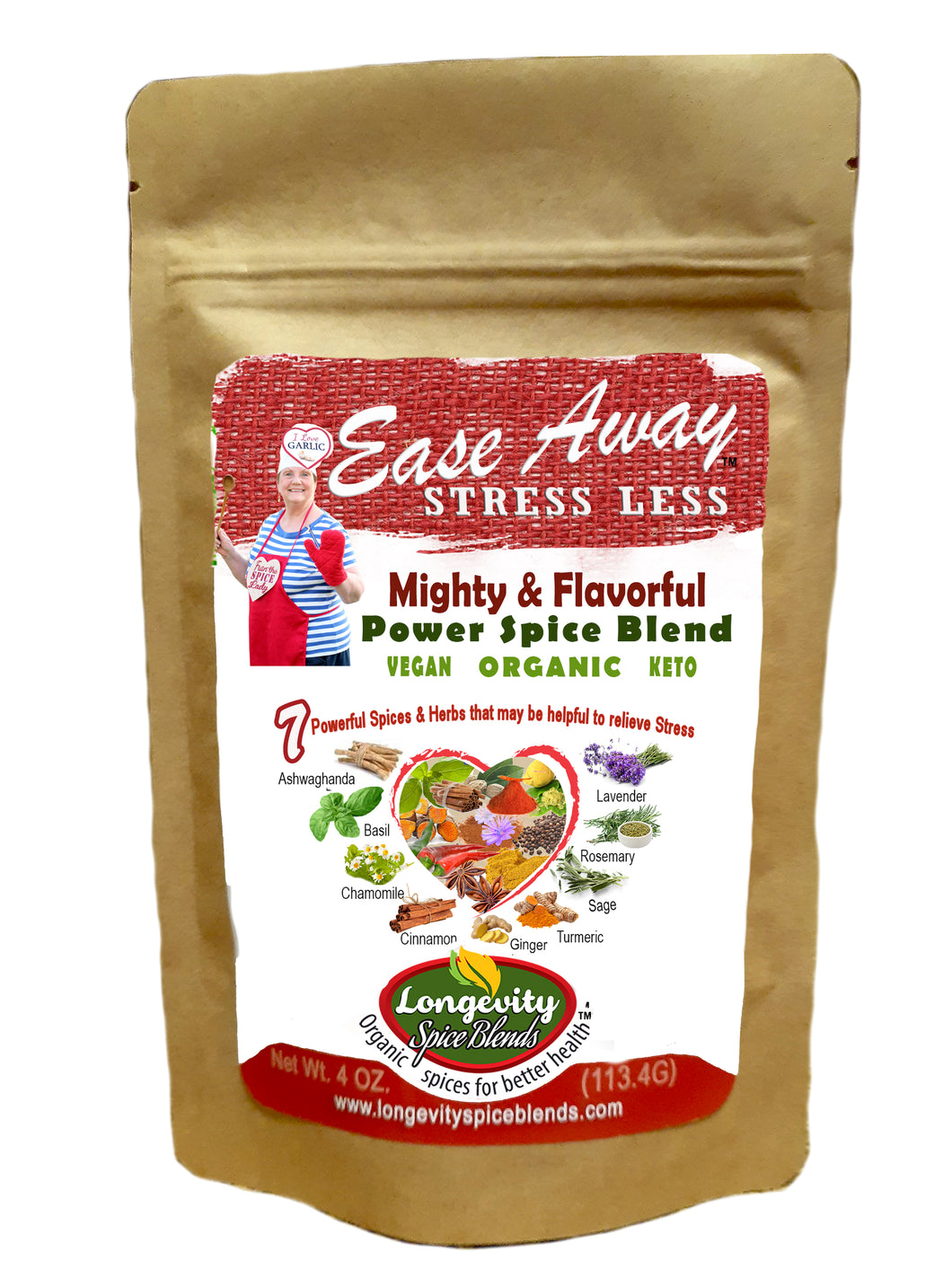 Stress Relief Spice & Herb Blend: EaseAway, Stress Less - Naturally Relieve Stress with our Soothing Ingredients